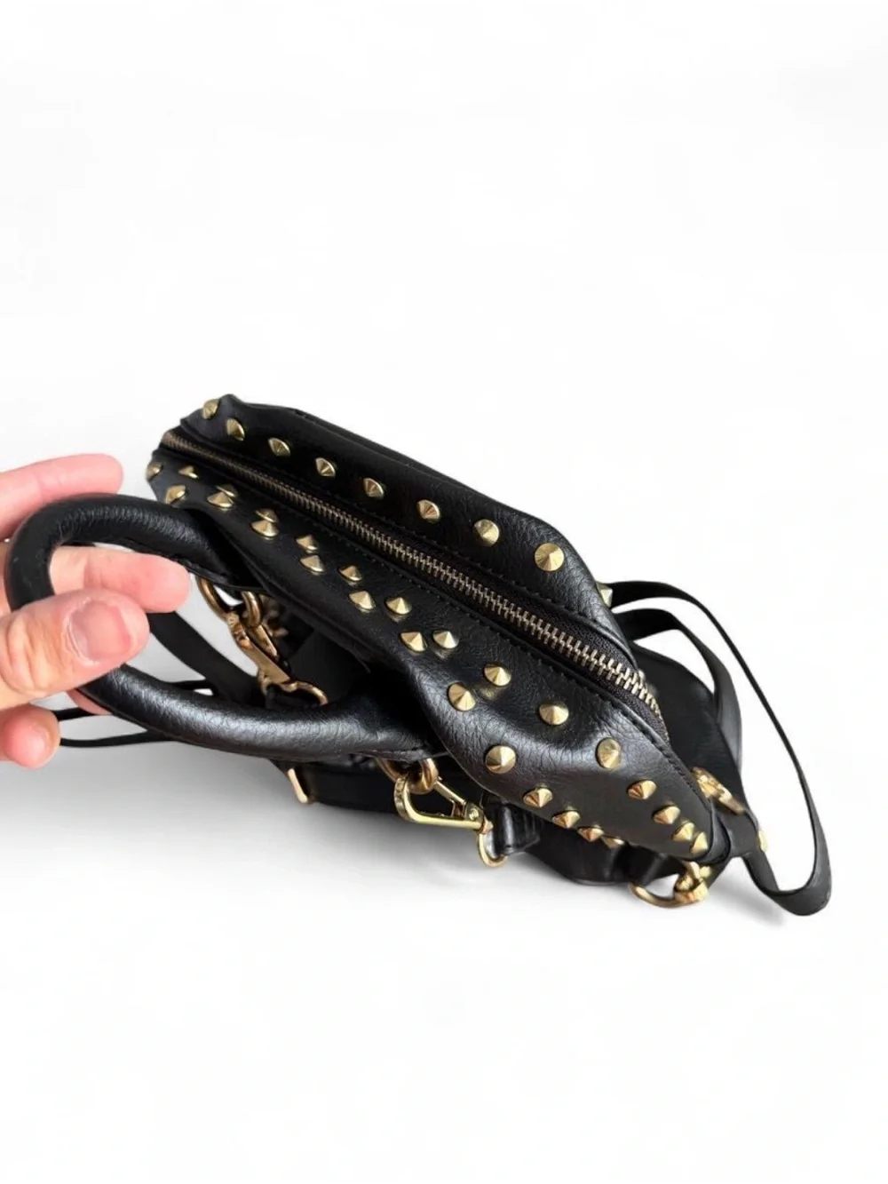 bebe black faux